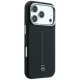 Mercedes Leather Semi Wrap Iconic Line MagSafe vāciņš iPhone 18 Pro / 17 Pro, melns