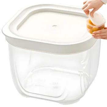 Hermētisks pārtikas uzglabāšanas trauks ar vāku, 500 ml, balts