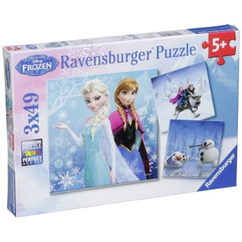 Ravensburger Disney Frozen Winter Adventures puzle bērniem 3 x 49 gab.