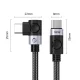 USB-C uz USB-C kabelis Orico C2CW PD 100W 480Mb/s 90° leņķa 0.5m, melns