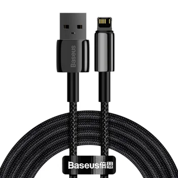 Baseus Tungsten USB-A uz Lightning kabelis 2 m, 2.4A, melns
