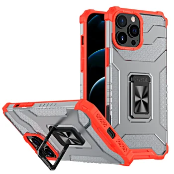 Crystal Ring Case vāciņš iPhone 13 Pro Max, Sarkans