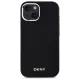 DKNY iPhone 15 Plus vāciņš Plain Silver MagSafe Logo, melns