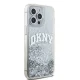 DKNY iPhone 15 Pro Max vāciņš Liquid Glitters Arch Logo, balts