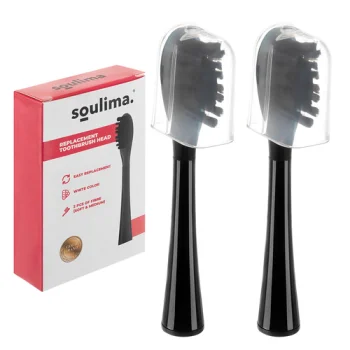 Zobu birstes uzgaļi Soulima X800 2 gab. Soft un Medium, melni