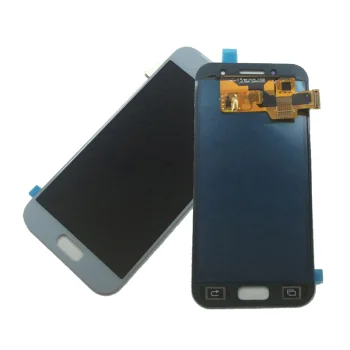 LCD ekrāns Samsung Galaxy A3 (2017) ar skārienpaneli un rāmi, pelēks