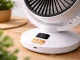Bezvadu oscilējošs galda ventilators ar taimeri un 6 ātrumiem, balts