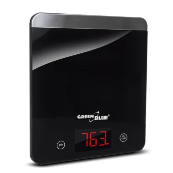 GreenBlue GB171 digitālie virtuves svari, 5kg/1g, Melni