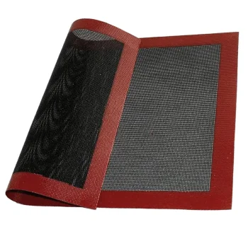 Silikona cepšanas paklājiņš ar mikroperforāciju 30x40 cm, melns