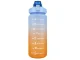 Motivējoša ūdens pudele ar salmiņu un mēratzīmēm, 2000 ml, Zila/Oranža