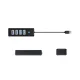Orico PW4U-U3 USB-A centrmezgls ar 4x USB 3.0 portiem, melns