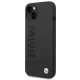 BMW iPhone 14 Plus vāciņš Silicone Signature Logo MagSafe, melns