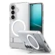 Spigen Ultra Hybrid MagSafe vāciņš Samsung Galaxy S26, caurspīdīgs un balts