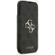 Guess Book 4G Metal Logo atverams vāciņš iPhone 18 Pro Max / 17 Pro Max, melns