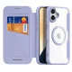 Dux Ducis iPhone 16 atverams vāciņš maciņš grāmatiņa Skin X Pro ar MagSafe, violets