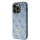 Guess iPhone 15 Pro vāciņš Crossbody 4G Metal Logo, zils