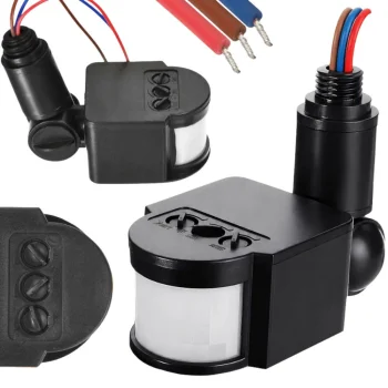 PIR kustības un krēslas sensors 230V LED āra apgaismojumam
