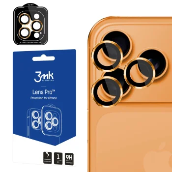3mk Lens Protection Pro kameras aizsargstikls iPhone 17 Pro / 17 Pro Max, oranžs