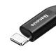 USB - Lightning kabelis Baseus Fish Eye Spring 1m 2A Melns