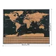 Nokasāmā Ceļotāja Pasaules Karte Plakāts 82x59cm, Lieliska dāvana 23442 (ar aksesuāriem) | World Map Scratch Card