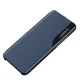 Atverams vāciņš Samsung Galaxy A73 Hurtel Eco Leather View Case ar statīva funkciju, zils