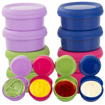 Mērču un dipu trauciņu komplekts ar vāciņiem, 80 ml, 8 gab.