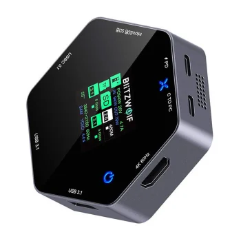Blitzwolf BW-TH16 8-in-1 dokstacija ar LCD displeju un 100W PD