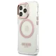 Apple iPhone 13 Pro 6.1\'\' Guess Metal Outline Magsafe Case Cover, Pink | Telefona Maciņš Vāks Apvalks Bampers