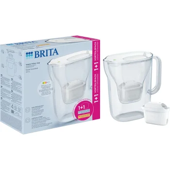 Brita Style Essential ūdens filtra krūze 2.4 L ar 2 kasetnēm, balta