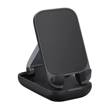 Galda statīvs telefonam Baseus Seashell Series Folding Stand, melns