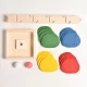 Koka izglītojošā rotaļlieta Koku bumbiņu trase Montessori