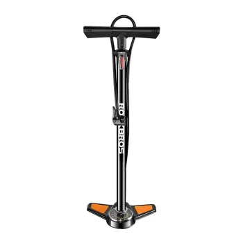Grīdas velosipēda sūknis Rockbros GP6532B ar manometru, 11 bar, melns/oranžs