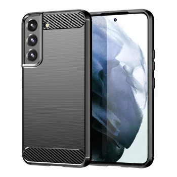 Hurtel Carbon Case vāciņš Samsung Galaxy S22+ (S22 Plus), melns