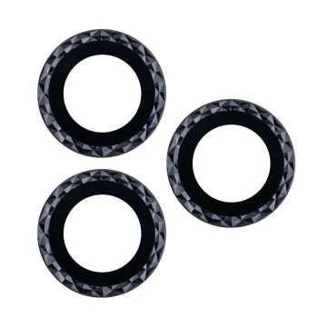 TFO kameras aizsargstiklu komplekts iPhone 12 Mini Black Rhombus (2 gab.)