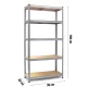 Metāla noliktavas plaukti Humberg HR-812 180 x 90 x 40 cm, 2 gab.