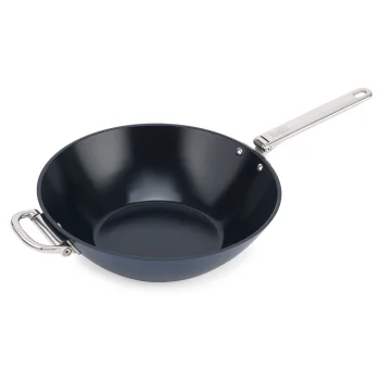 Vokpanna Joseph Joseph Space 32 cm ar nolokāmu rokturi, zila