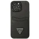 Apple iPhone 13 Pro 6.1\" Guess Saffiano Triangle Logo Cardslot Case Cover, Black | Telefona Maciņš Vāks Apvalks...