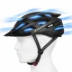 Wozinsky MTB velo ķivere ar noņemamu nagu un USB lukturi M - Melna
