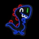 Forever Light JURASSIC BABY DINO LED Neona Lampa, Zila