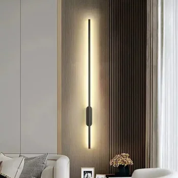 Sienas lampa LED 100cm 15W 4000K, melna