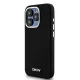Apple iPhone 15 Pro 6.1\'\' DKNY Liquid Silicone Small Metal Logo MagSafe Case Cover, Black | Telefona Vāciņš...