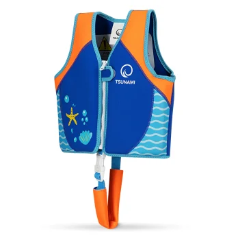 Peldēšanas veste bērniem 3-6 gadiem TSUNAMI, zila