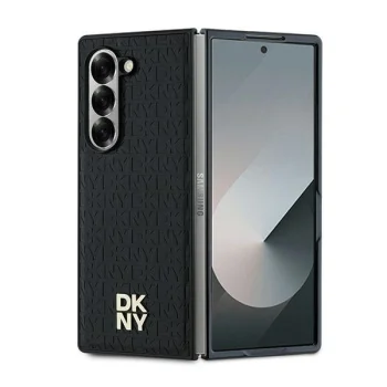 DKNY Repeat Pattern Stack Logo vāciņš Samsung Galaxy Z Fold6, melns