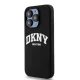 DKNY iPhone 13 / 13 Pro vāciņš Liquid Silicone White Printed Logo MagSafe, melns