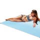 Pretsmilšu pludmales paklājiņš XXL 200x200cm, zils