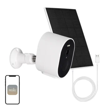 Moes WCM-S24-S 4MP Wi-Fi IP videonovērošanas kamera ar saules bateriju paneli