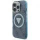 Guess IML Metal Glitter 4G MagSafe vāciņš Apple iPhone 16 Pro - Zils