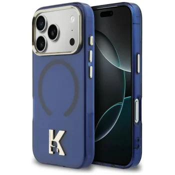 Karl Lagerfeld IML K Head Logo MagSafe vāciņš iPhone 17 Pro, zils