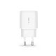 Tech-Protect C20W tīkla lādētājs PD 20W un USB-A QC 3.0 ar USB-C kabeli, balts