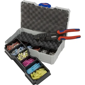 Kabeļu uzgaļu presēšanas komplekts KNIPEX 97 90 25 ar knaiblēm